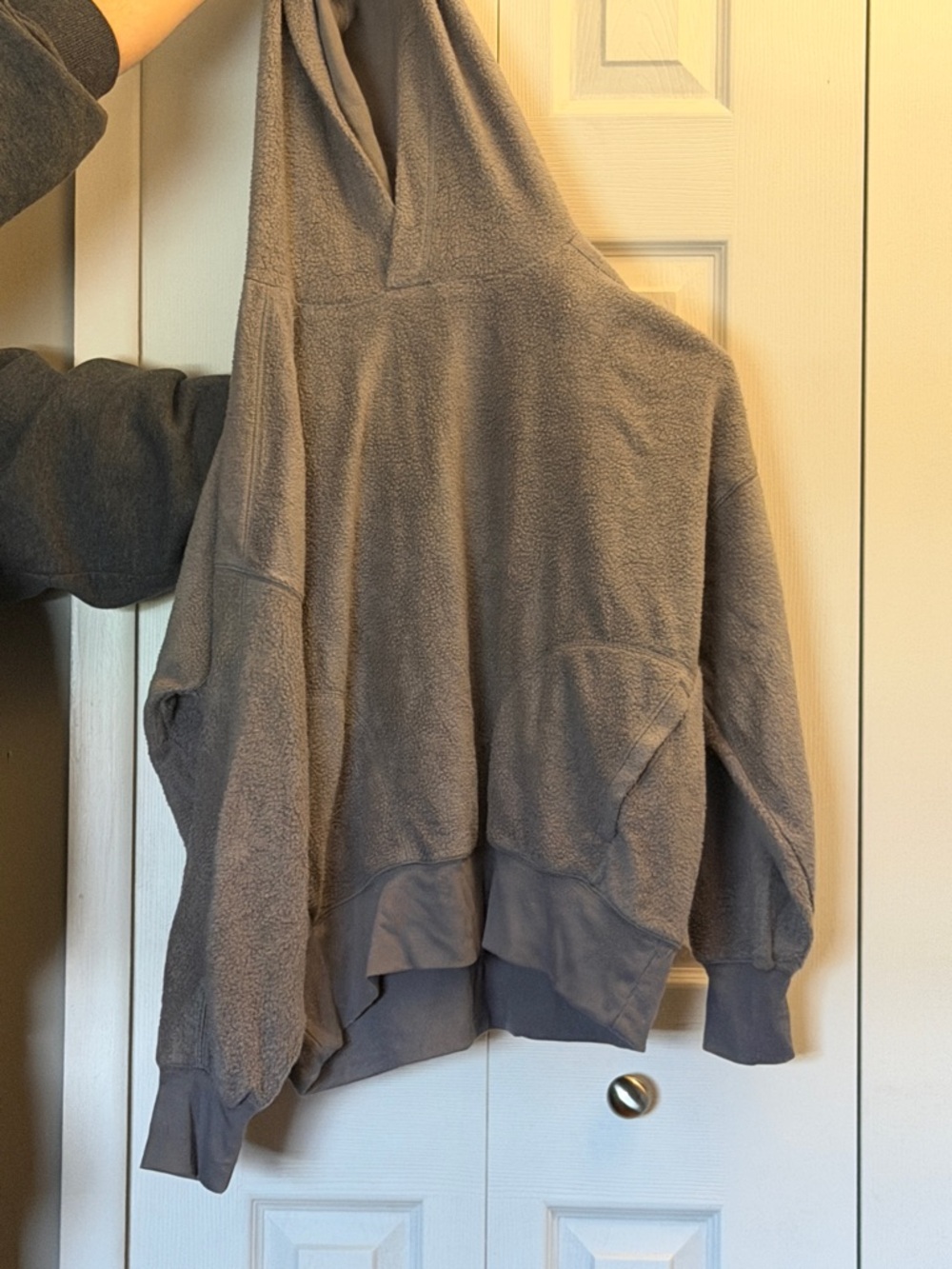 Kohl's NWT | Women’s Gray Sherpa Drop Shoulder Hood
